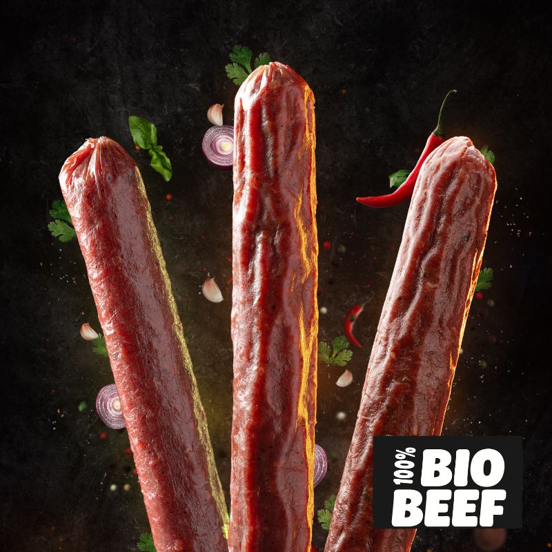 Salami-Snacks mit 100% Bio Beef