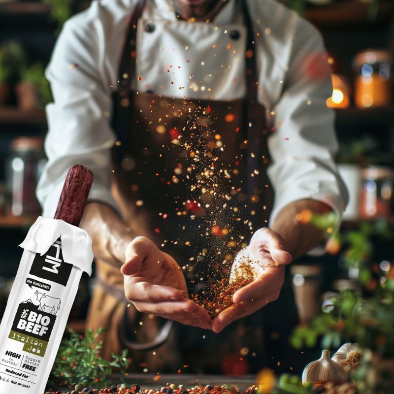 Bio Salami Sticks aus 100 % Rindfleisch mit 10 g Protein – Whacky Qualität