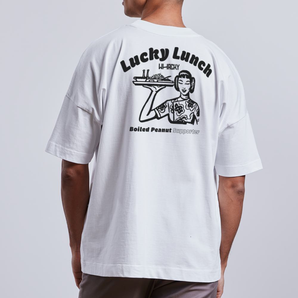 Unisex T-Shirt Bio-Baumwolle - Lucky Lunch - Weiß